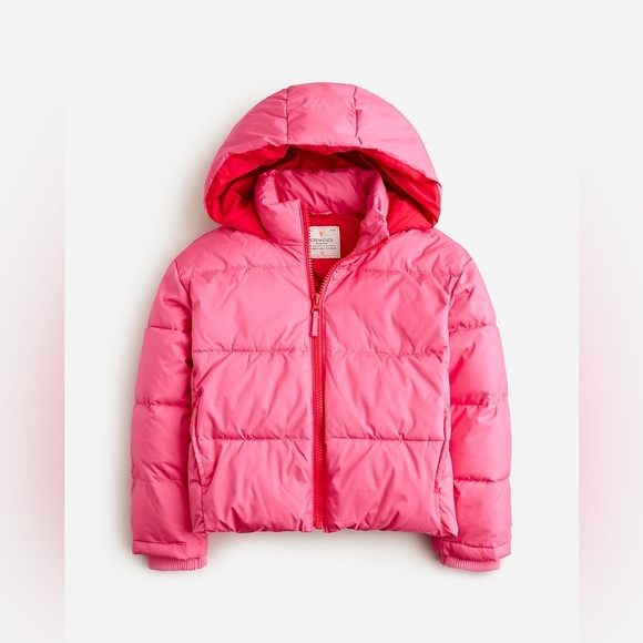 NEW / Crewcuts Girls' metallic cropped puffer jacket with PrimaLoft® - Picture 3 of 8